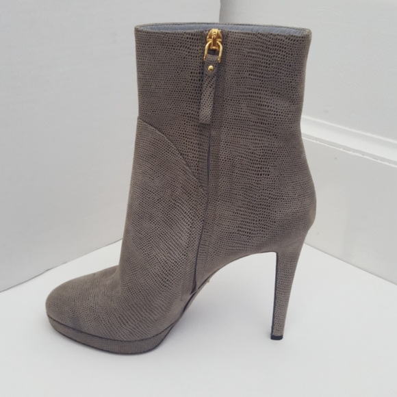 Sergio Rossi size 39 boots leather snake effect ankle heeled stiletto - Picture 5 of 12